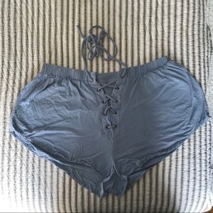 Lace up flowy shorts (high waisted)